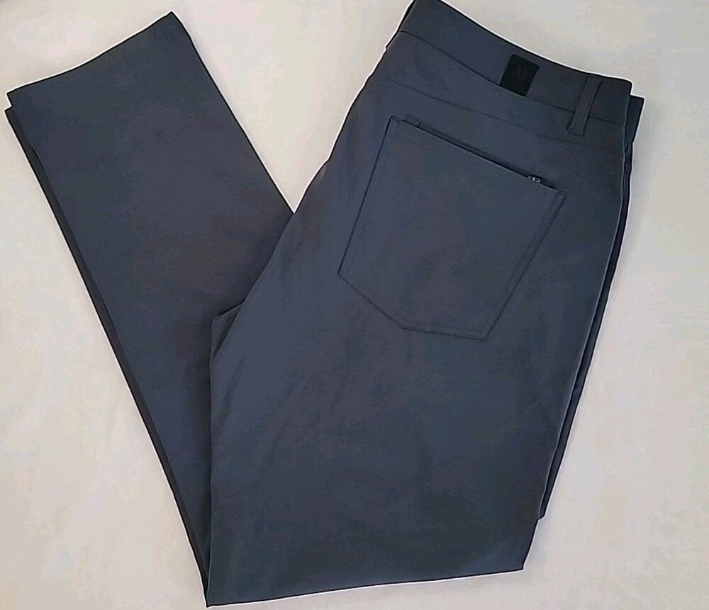 Vuori 36x28 Dark Gray V430 Meta Athletic Slim Fit Tech 5 Pocket Mens Pants